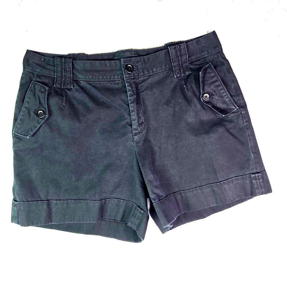 Banana Republic Martin Fit Shorts 10 Black Stretch Cotton Chino